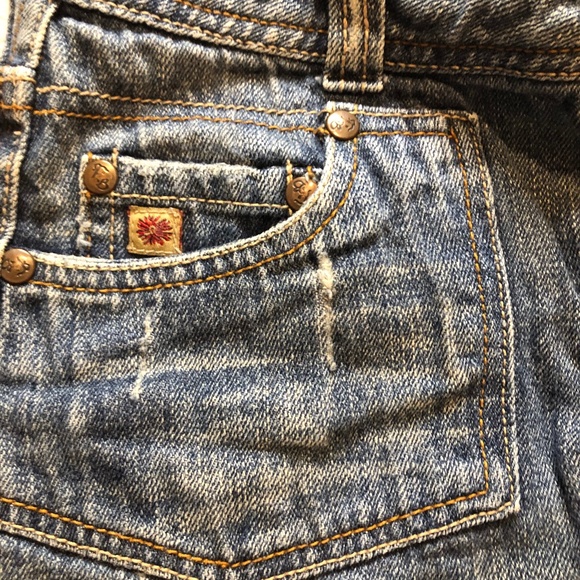 Paris Blues Jean Micro Mini Skirt size 9 Y2K Distressed Vintage micro mini skirt - Picture 2 of 11